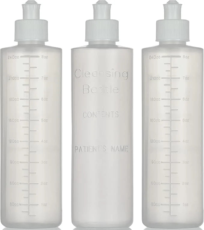 Perineal Lavette Irrigation Bottle for Postpartum Care 8OZ (Pack 3)