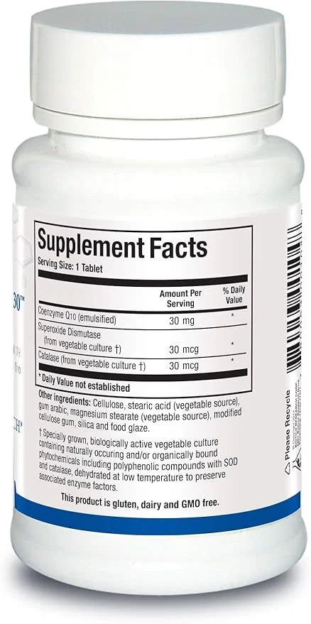 Biotics Research CoQZyme 30 milligram of Q10 CoQ10. CoQ10. Supplies 60 Tabs
