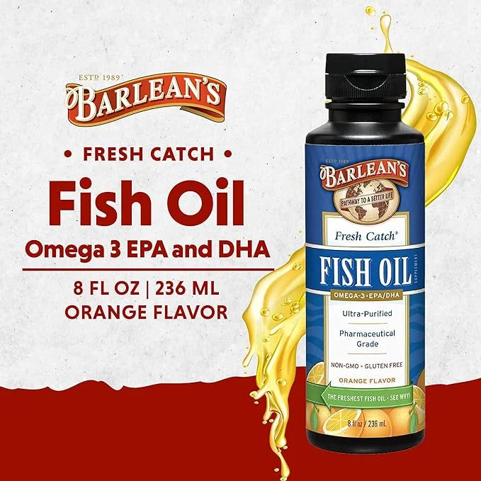 Barlean's Omega 3 Fish Oil Supplement, 8 oz