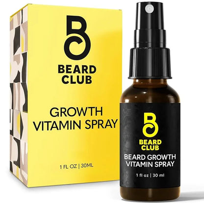 The Beard Club Biotin Vitamin Spray for Facial Hair Growth - Natural Formula for Fuller, Thicker Beard, Easy-to-Use, Nouri...