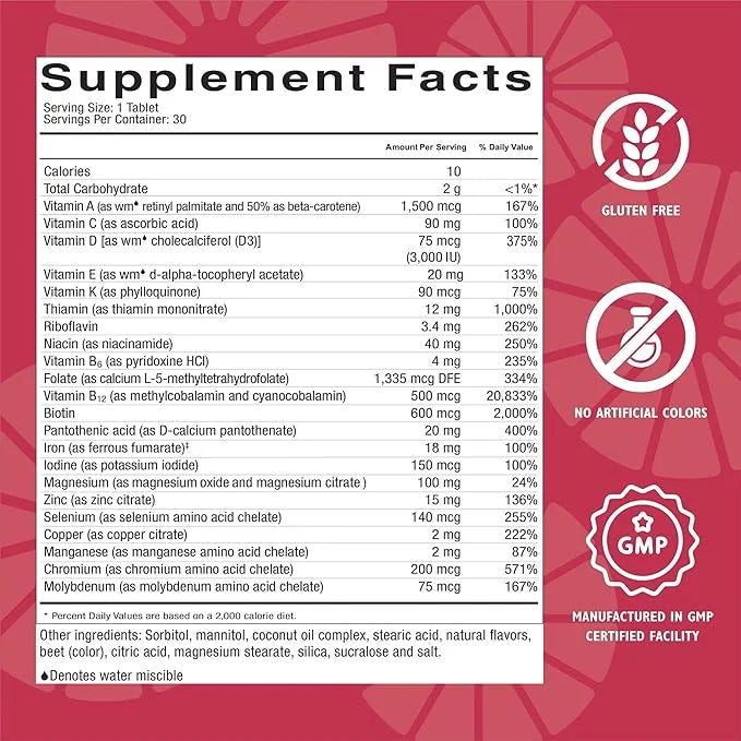 Celebrate Vitamins CelebrateONE 18 Chewables, 18mg Iron (90 Tablets)