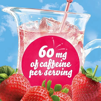 Crystal Light Sugar-Free Energy Wild Strawberry Low Calories Powdered Drink Mix 6 Count Pitcher Packets - Product Image