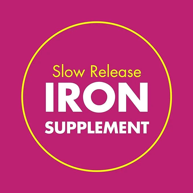 Slow Fe 45mg Iron Supplement for Iron Deficiency, Slow Release, High Potency, Easy to Swallow Tablets - 60 Count - Product...