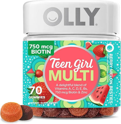 OLLY Teen Girl Multi Gummy and 70 Count 50 Count