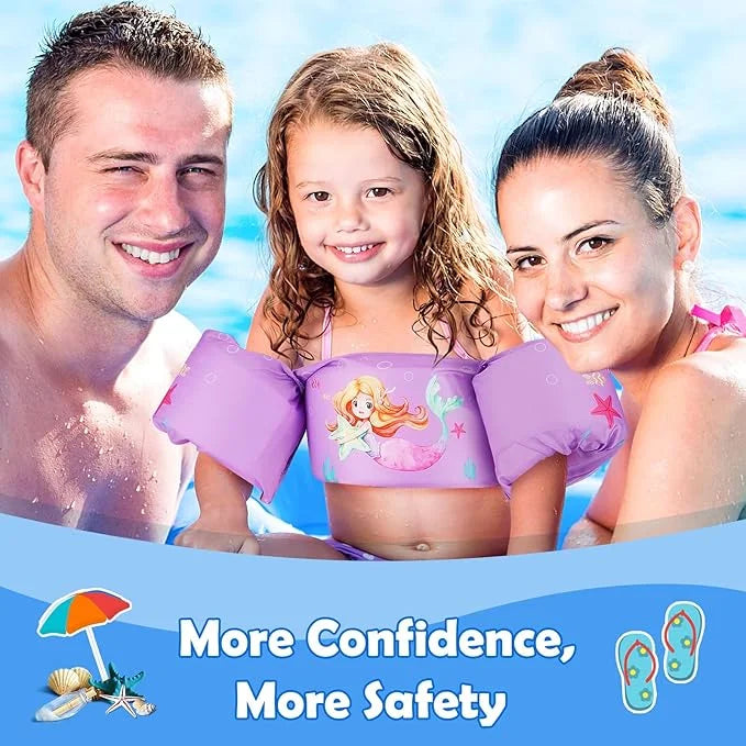 Moko Toddler Swim Vest for Kids, 20-50 lbs/22-66 lbs Clearance Swim Arm Band Cartoon Swimming Wings Pool Float Vests Sleev...