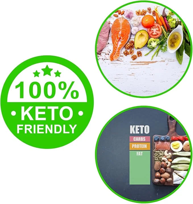 Ketogenic Food Chart - Keto Nutrition Guide Fridge Magnet Cheat Sheets Magnetic Low Carbs Foods List Diet Macro Counter Fr...