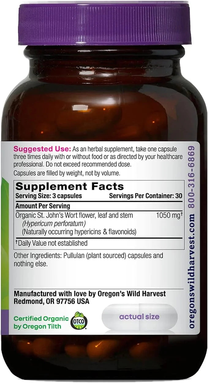 Oregon's Wild Harvest St John's Wort 90 Count