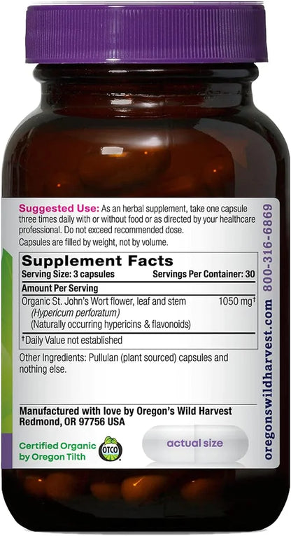 Oregon's Wild Harvest St John's Wort 90 Count
