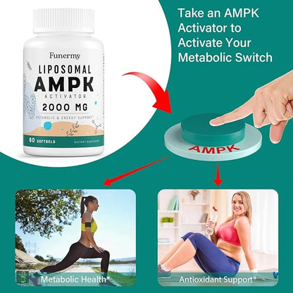 Liposomal AMPK Activator 2000 mg 6-in-1 AMPK 120 Softgels