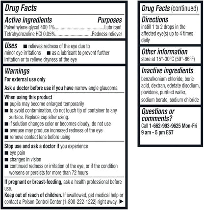 UltraSight Eye Drops for Dry Eyes 15mL 4 in 1 Advanced 0.5 Fl