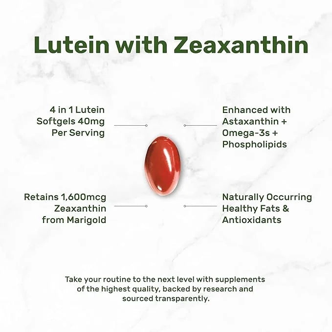 DEAL SUPPLEMENT Lutein and Zeaxanthin Supplements, 40mg Per 300 Softgels, Omega-3s and