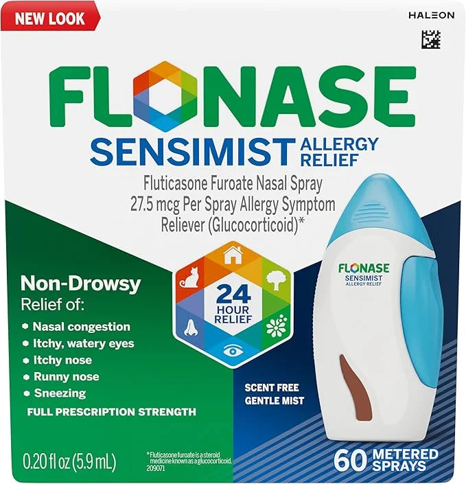 Flonase Sensimist Allergy Relief Nasal Spray 24-Hour Multi-Symptom 60 Sprays