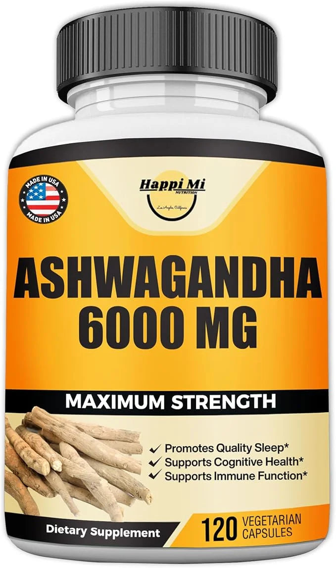 Ashwagandha Root Extract 6000mg per Serving, 120 Vegan 60 Servings