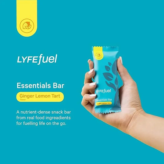 Essential Nutrition Bars by LyfeFuel | Vegan Protein Bar & Low Carb Meal Replacement for Intermittent Fasting and Hunger C...