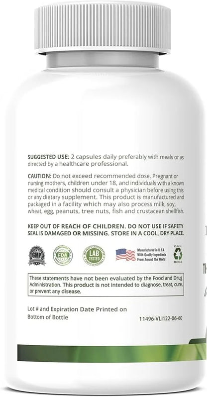 Advanced Thyroid Support – 60 Vegetable Capsules – Supports Healthy Thyroid Function, Energy, and Metabolism - Product Image