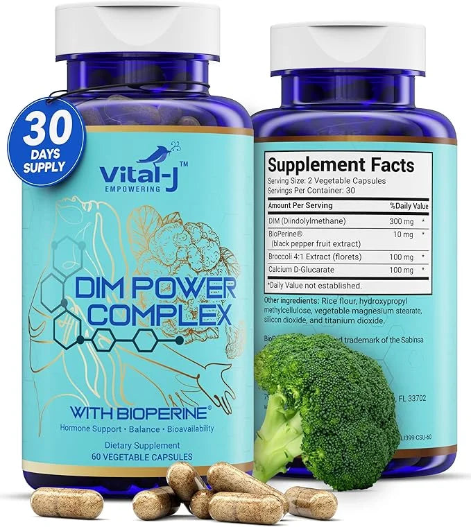 4-in-1 DIM Potent Complex 300mg - Estrogen Balance and Metabolism, Energy & Menopause Support Supplement with Bioperine (x...