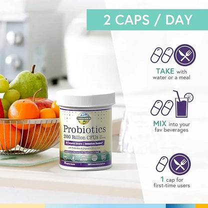 Terranics Daily Probiotics for Men & 200 Billion 36 Strains 60 Veggie
