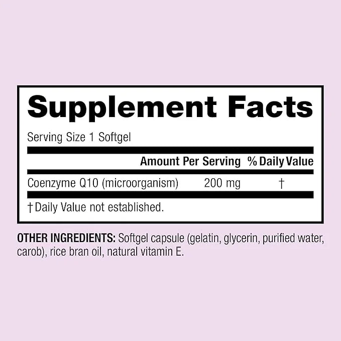Webber Naturals Coenzyme Q10 (CoQ10) 200 60 Softgels,