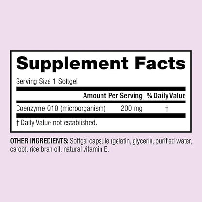 Webber Naturals Coenzyme Q10 (CoQ10) 200 60 Softgels,