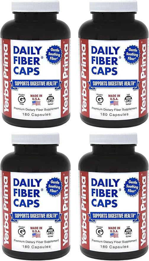 Yerba Prima Daily Fiber Caps 180 Capsules, 4) -