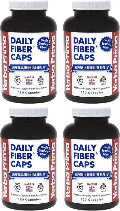 Yerba Prima Daily Fiber Caps 180 Capsules, 4) -