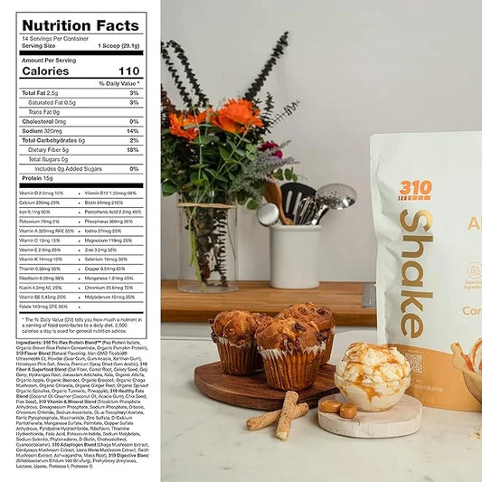 310 Nutrition - All In One Meal Replacement Shake - Superfood Blend with Fiber - Natural Sweeteners - Low Carb Shake, Keto...