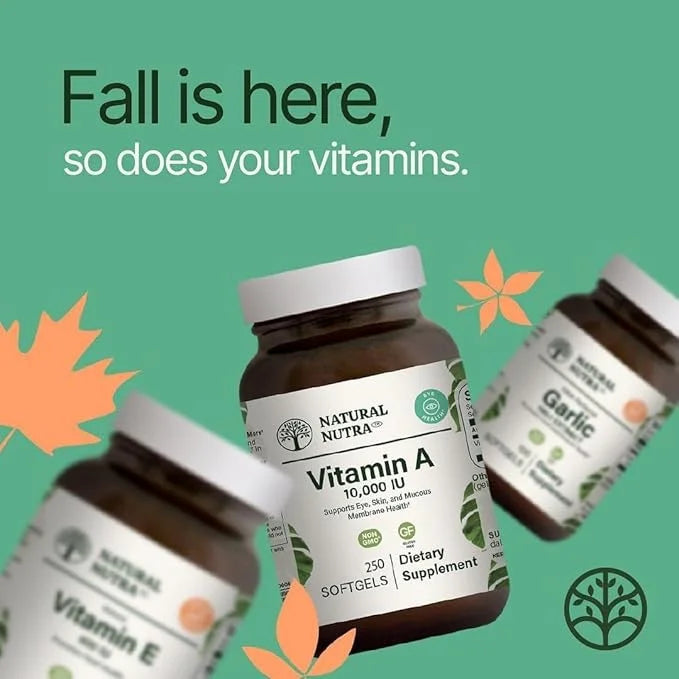 Natural Nutra Vitamin A 10,000 IU, 3, Gluten 250 Softgels