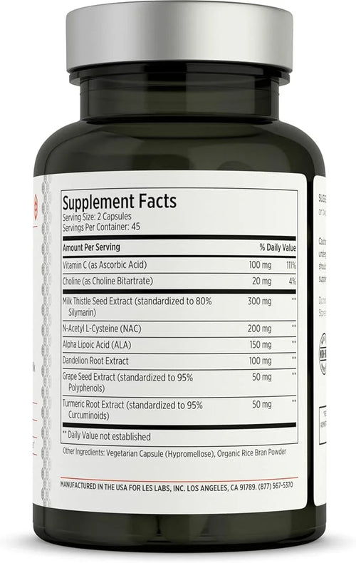 LES Labs Liver Support – Promotes 90 Capsules