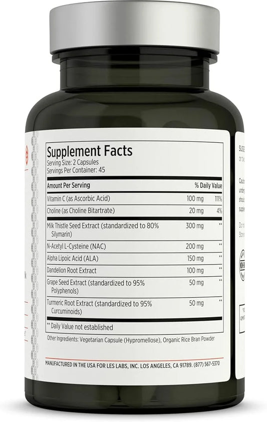 LES Labs Liver Support – Promotes 90 Capsules