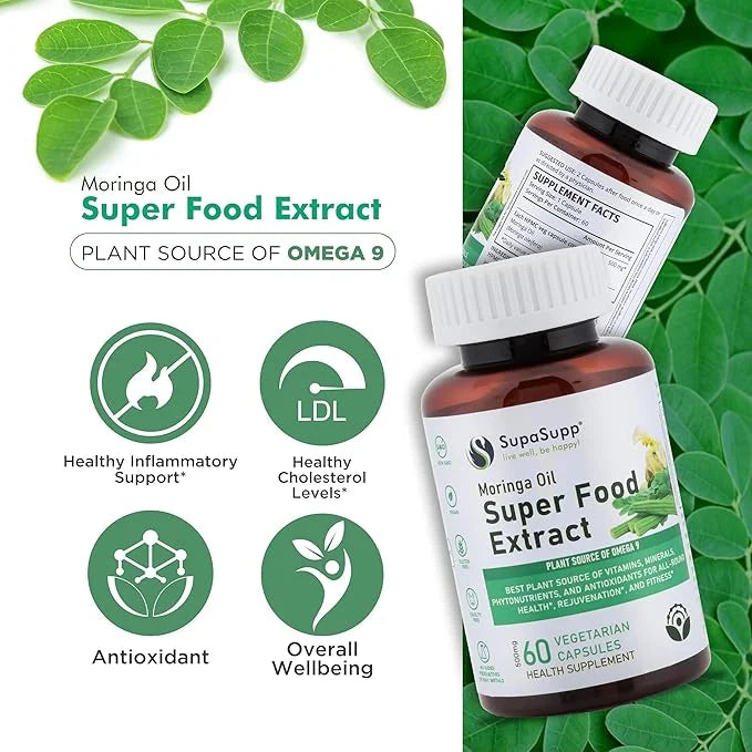 SRI SRI TATTVA Moringa Oil for Immune Support, Energy, and Skin Rejuvenation – Pure Moringa Leaf Extract Daily Supplement ...