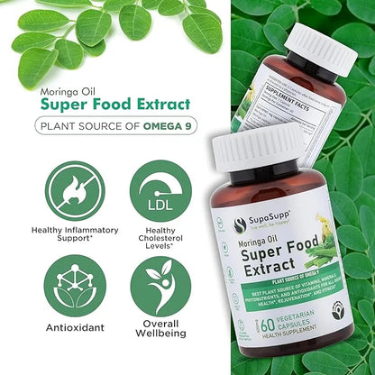 SRI SRI TATTVA Moringa Oil for Immune Support, Energy, and Skin Rejuvenation – Pure Moringa Leaf Extract Daily Supplement ...