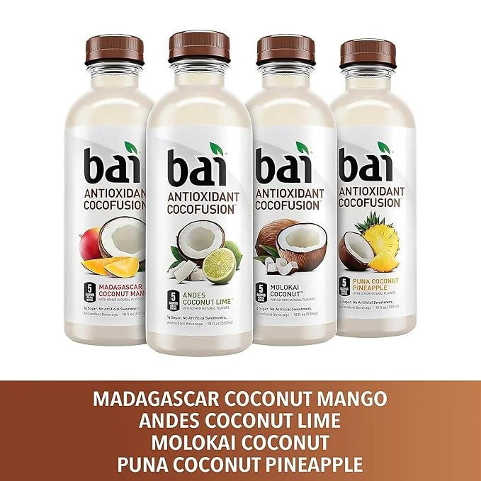 Bai Coco Volcanic Antioxidant Beverage Variety Pack (Pack of 1) 18 Fl Oz, 270 Fluid Ounce - Product Image