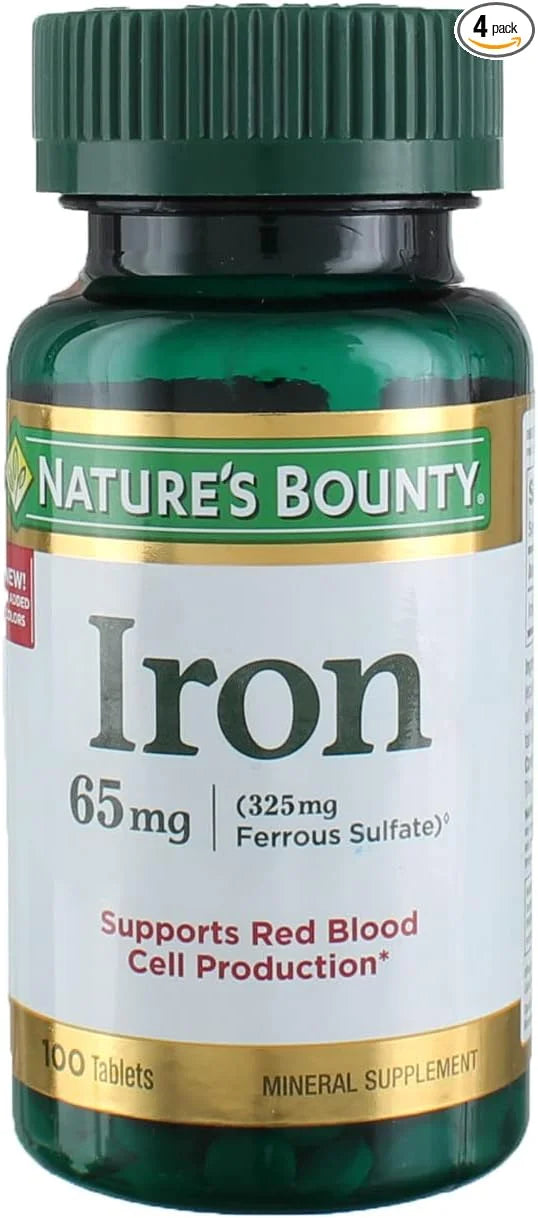Iron 65 mg, 4 Bottles (100 Count) - Product Image