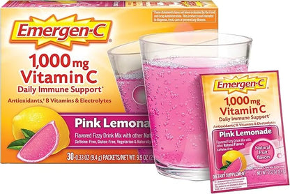 Emergen-C 1000mg Vitamin C Powder, with Antioxidants, B Vitamins and Electrolytes, Immunity Supplements for Immune Support...