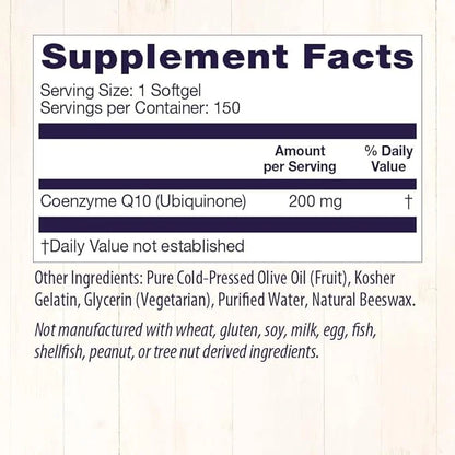 Healthy Origins CoQ10 (Kaneka Q10), 200 mg 150 Softgels
