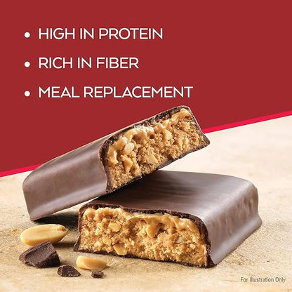 Atkins Chocolate Peanut Butter Protein Meal Bar, High Fiber, 16g Protein, 2g Sugar, 3g Net Carb, Meal Replacement, Low Car...