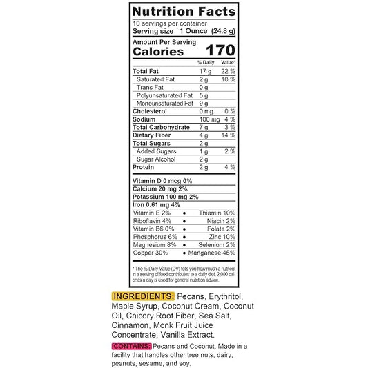 TGB Maple Pecans | 1g Net Carb Keto Snack | Gluten Free Low Carb Candy Nuts, 10 Ounces (Pack of 6) - Product Image