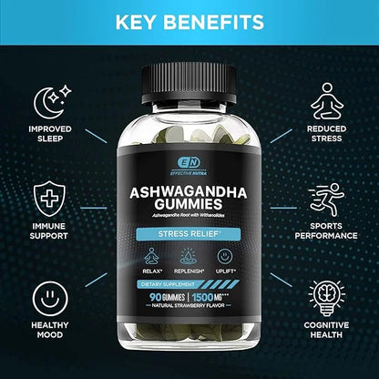 Ashwagandha Gummies for Men and Women 1500mg (2-Pack)