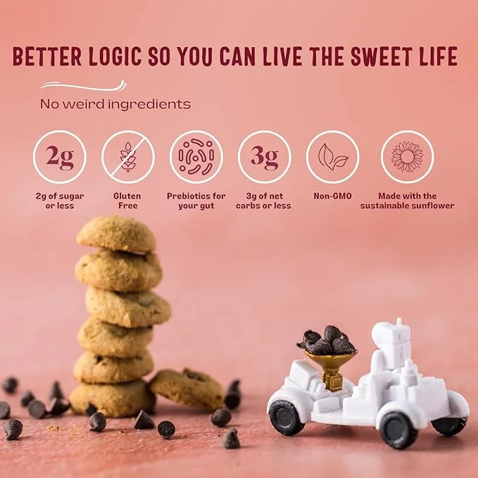 Sweet Logic Mini Cookies - Variety Pack - Double Chocolate Brownie, Cinnamon Churro Snickerdoodle, Chocolate Chip - Nut Fr...
