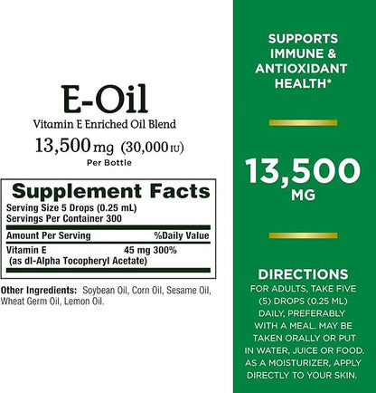 Nature’s Bounty Vitamin E Oil, Supports 30,000IU Vitamin 2.5 fl