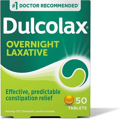 Dulcolax Stimulant Laxative Tablets, Predictable & 5 mg, 50 Count