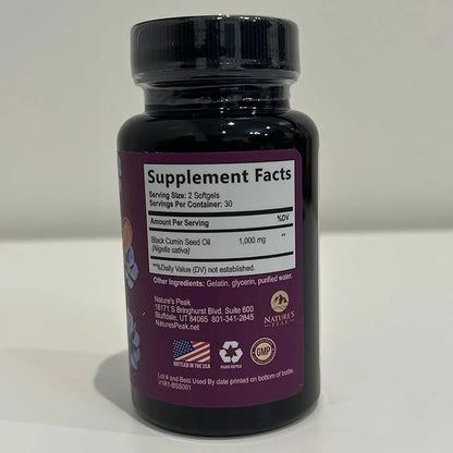 Black Seed Oil 1000mg - Premium Extra Strength Nigella Sativa Black Seed Oil - Black Cumin Seed Oil for Skin, Digestive He...
