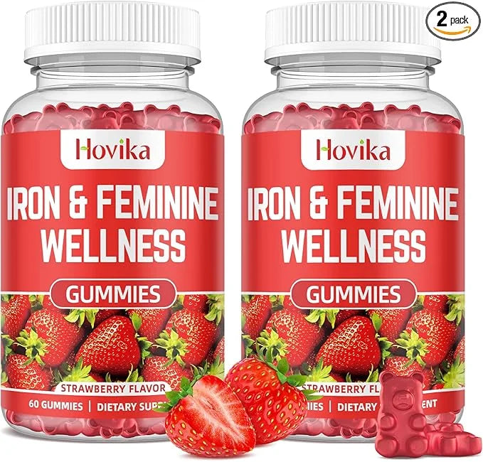 Iron for Women Gummies, 40mg Iron Supplement Anemia with multivitamin for Women, Zinc, Selenium, Iodine - for Iron Deficie...