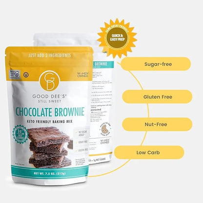 Good Dee's Chocolate Brownie Mix | Keto Baking Mix | Sugar-Free, Gluten-Free, Grain-Free, Nut-Free, Soy-Free & Low Carb Ba...