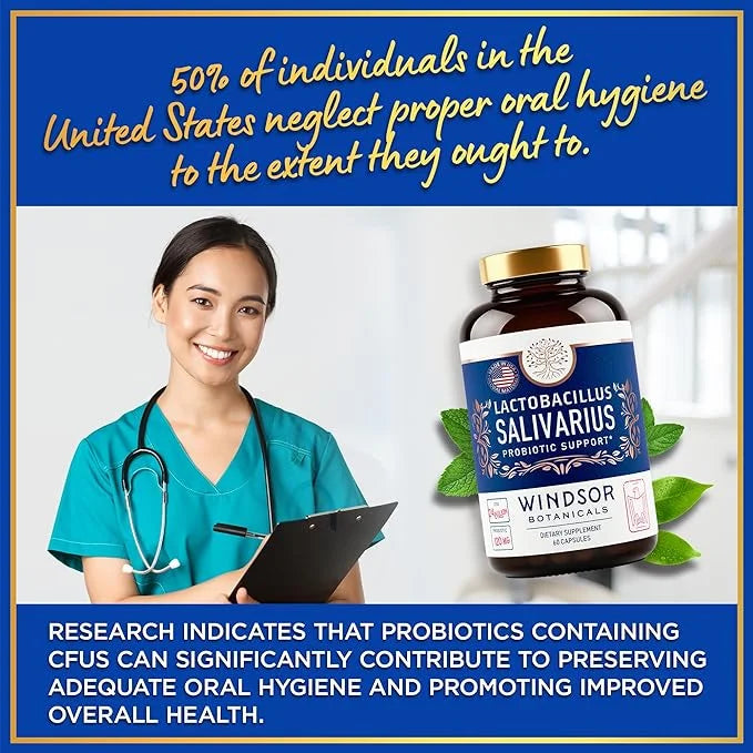 Lactobacillus Salivarius Probiotic Capsules 24bn CFU, 60 Caps