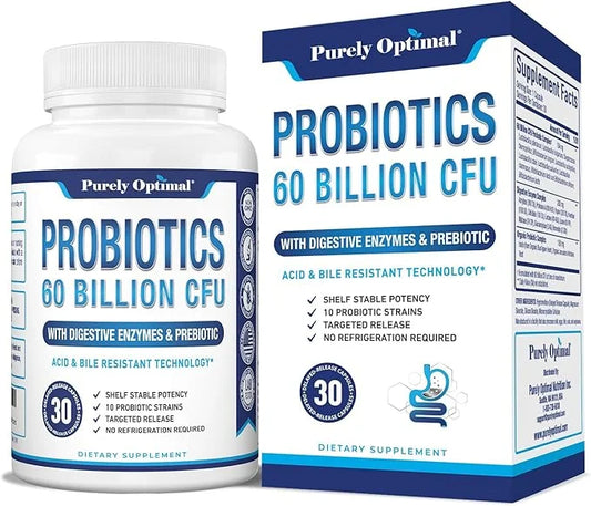 Purely Optimal Premium Probiotics 60 Billion