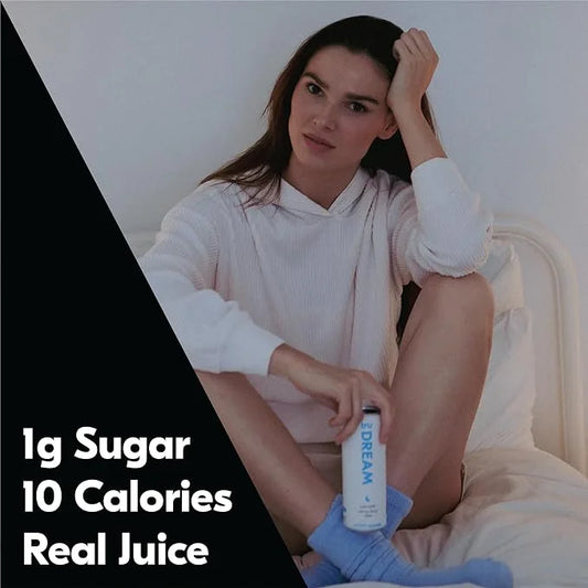 Tru Dream Seltzer, Calming Drink with Magnesium, GABA & Chamomile, Tart Cherry Flavor, Sparkling Water, Melatonin-Free, Ko...