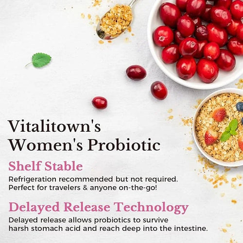 VITALITOWN Probiotics for Women 120 Billion 30 Strains, 30 Delayed