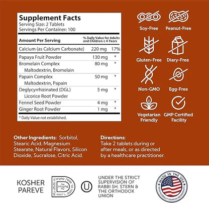 Zahler AfterMeals Digestive Enzymes for Digestion Health (100 Tablets)
