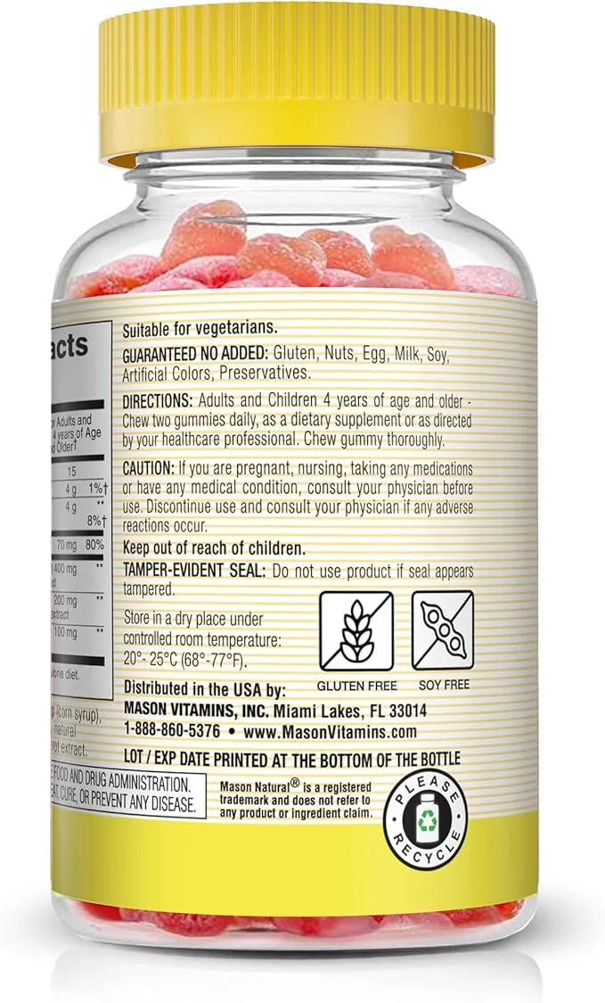 MASON NATURAL Sambucus Elderberry Gummies 60 Gummies